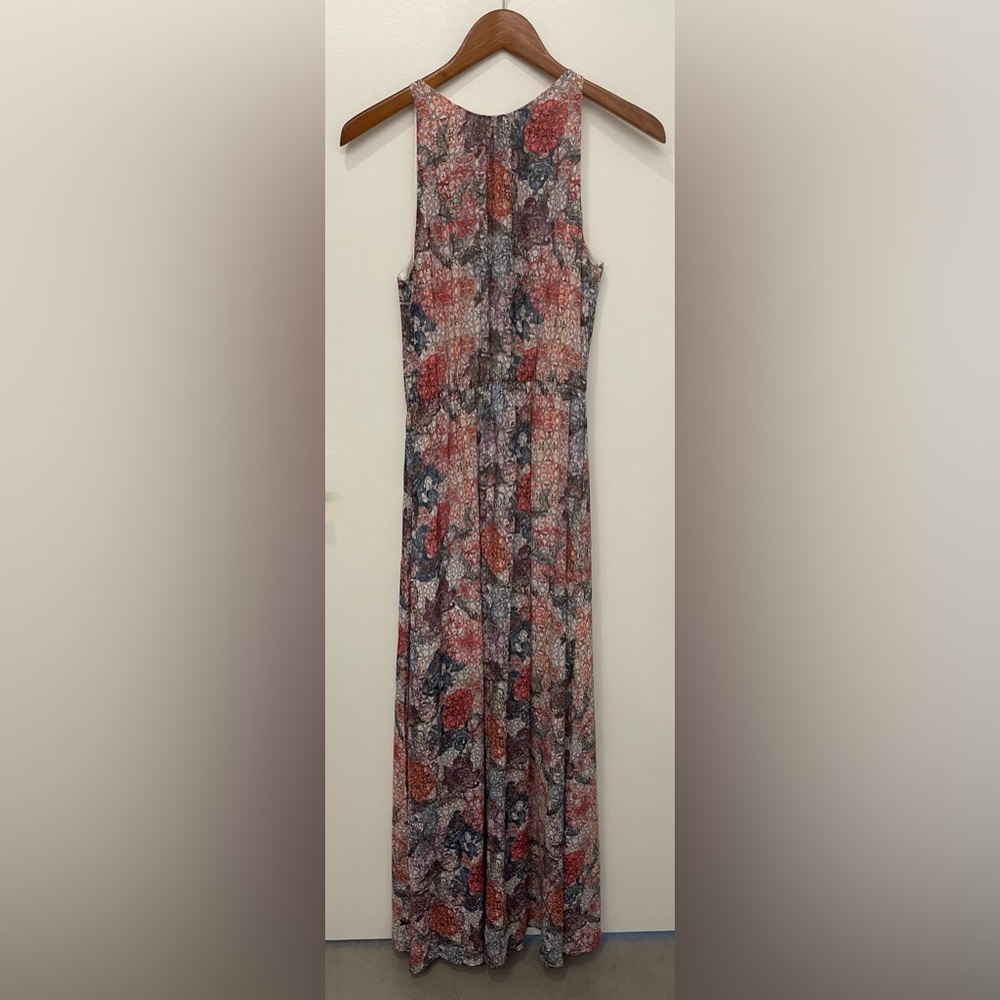 H&M maxi floral dress with key hole back